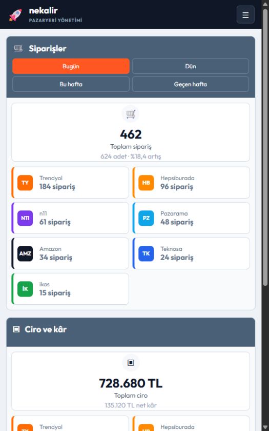 nekalir mobil operasyon paneli